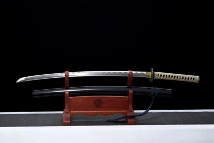 Terraforge: Hand Forged Japanese Katana Medium Carbon Steel Blade Black Saya