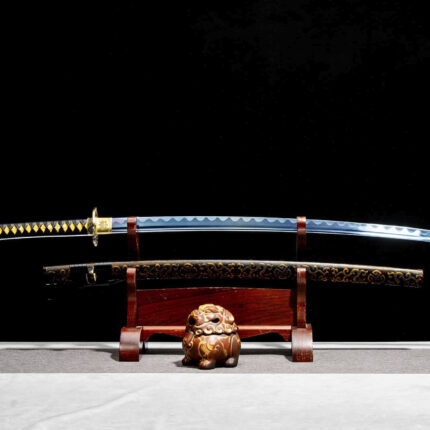Desert Compass‌: Hand Forged Japanese Katana High Performance Manganese Steel Blade Brown Saya