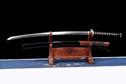 Soul Devourer: Hand Forged Japanese Katana T10 Steel Blade Black Saya