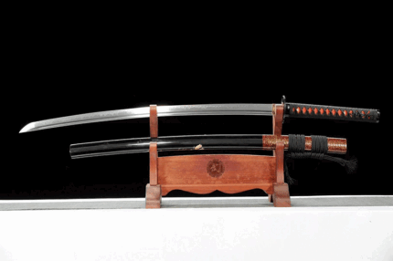 Emberedge: Hand Forged Japanese Katana T10 Steel Blade Black Saya