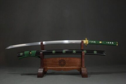 Ghost War: Hand Forged Japanese Katana 1060 Steel Blade Black Saya