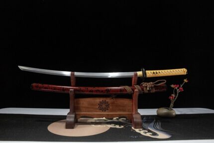 Rurouni Kenshin: Hand Forged Japanese Katana 65 Manganese Steel Blade Red Saya