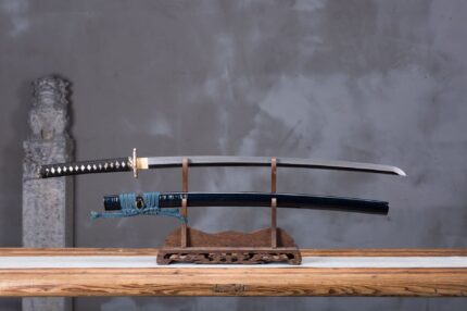 Asphalt Crystalline: Hand Forged Japanese Katana T10 Steel Blade Black Saya