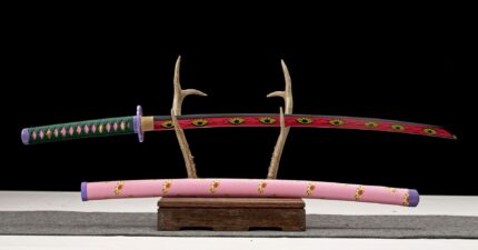 Pink Phantom: Hand Forged Japanese Katana 1045 Steel Blade Pink Saya